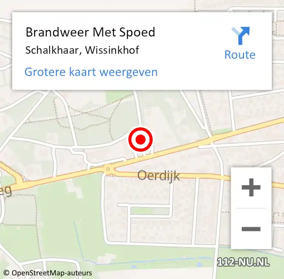 Locatie op kaart van de 112 melding: Brandweer Met Spoed Naar Schalkhaar, Wissinkhof op 5 februari 2017 16:55