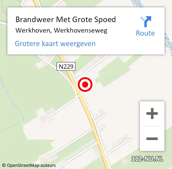 Locatie op kaart van de 112 melding: Brandweer Met Grote Spoed Naar Werkhoven, Werkhovenseweg op 5 februari 2017 19:09