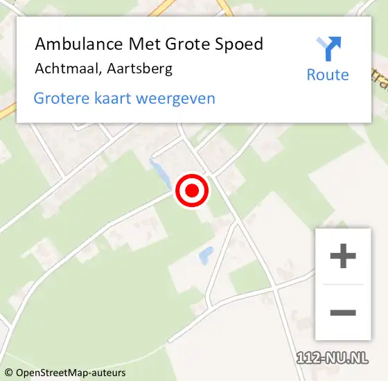 Locatie op kaart van de 112 melding: Ambulance Met Grote Spoed Naar Achtmaal, Aartsberg op 5 februari 2017 20:32