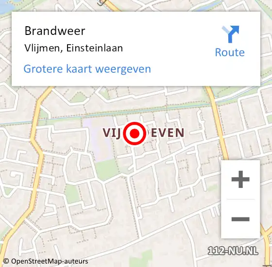 Locatie op kaart van de 112 melding: Brandweer Vlijmen, Einsteinlaan op 5 februari 2017 23:38