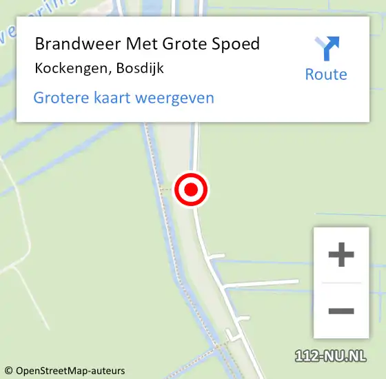 Locatie op kaart van de 112 melding: Brandweer Met Grote Spoed Naar Kockengen, Bosdijk op 6 februari 2017 00:59