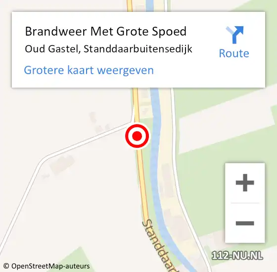 Locatie op kaart van de 112 melding: Brandweer Met Grote Spoed Naar Oud Gastel, Standdaarbuitensedijk op 6 februari 2017 06:15