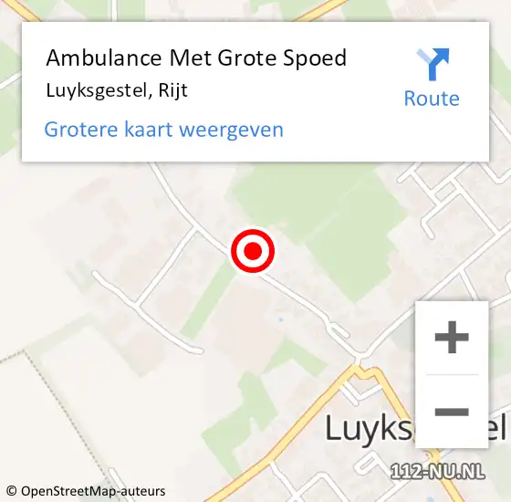 Locatie op kaart van de 112 melding: Ambulance Met Grote Spoed Naar Luyksgestel, Rijt op 6 februari 2017 19:23