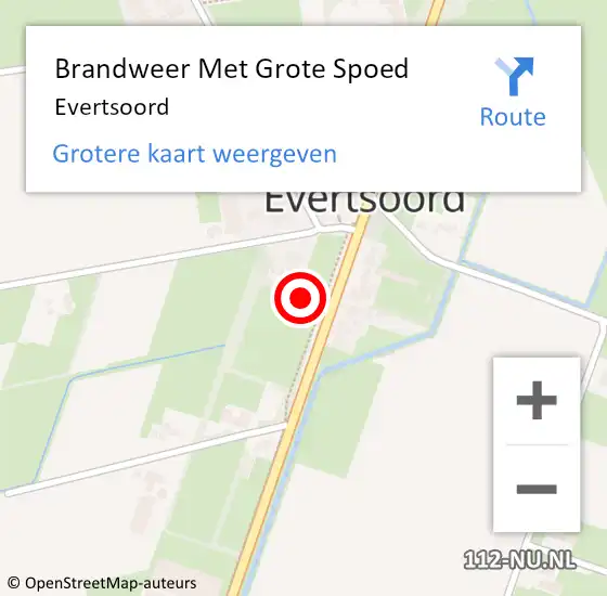 Locatie op kaart van de 112 melding: Brandweer Met Grote Spoed Naar Evertsoord op 7 februari 2017 00:18