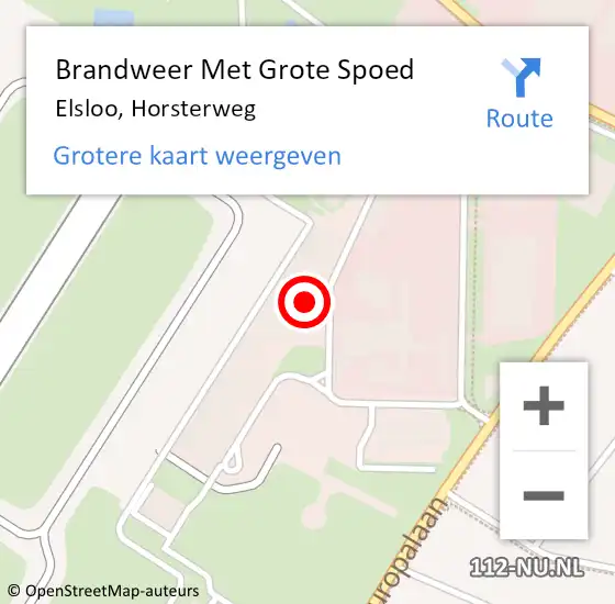 Locatie op kaart van de 112 melding: Brandweer Met Grote Spoed Naar Elsloo, Horsterweg op 7 februari 2017 15:54
