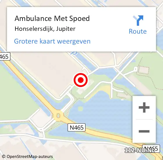 Locatie op kaart van de 112 melding: Ambulance Met Spoed Naar Honselersdijk, Jupiter op 7 februari 2017 19:49
