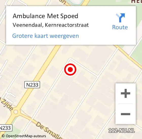 Locatie op kaart van de 112 melding: Ambulance Met Spoed Naar Veenendaal, Kernreactorstraat op 7 februari 2017 21:15