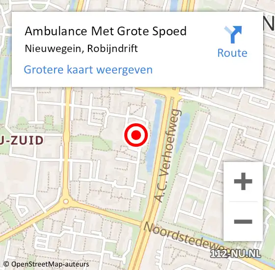 Locatie op kaart van de 112 melding: Ambulance Met Grote Spoed Naar Nieuwegein, Robijndrift op 7 februari 2017 22:08