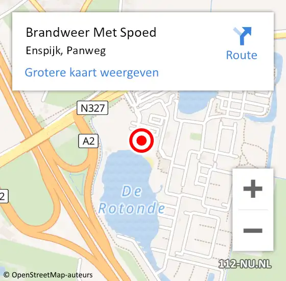 Locatie op kaart van de 112 melding: Brandweer Met Spoed Naar Enspijk, Panweg op 9 februari 2017 05:11