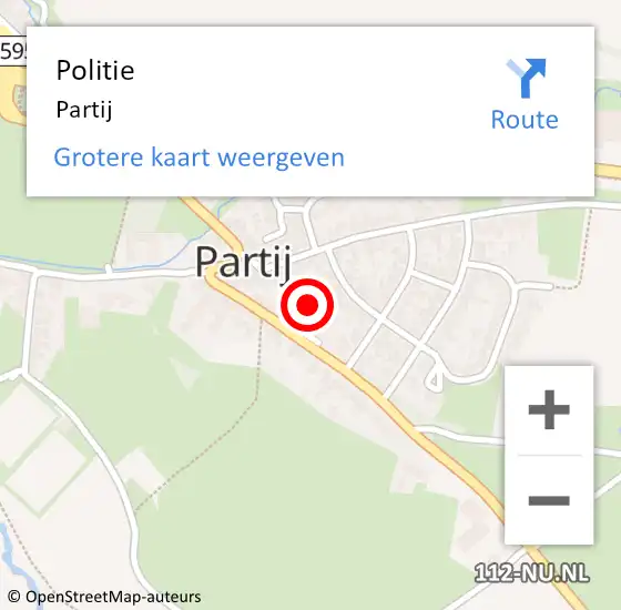 Locatie op kaart van de 112 melding: Politie Partij op 9 februari 2017 18:39