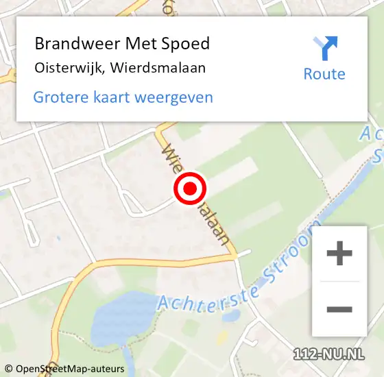 Locatie op kaart van de 112 melding: Brandweer Met Spoed Naar Oisterwijk, Wierdsmalaan op 10 februari 2017 00:35