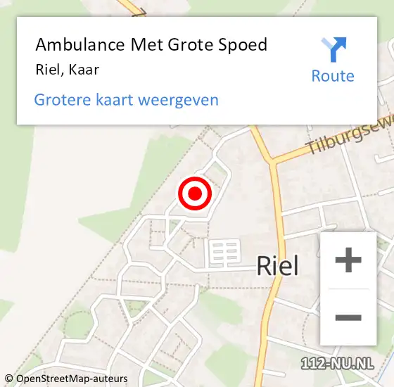 Locatie op kaart van de 112 melding: Ambulance Met Grote Spoed Naar Riel, Kaar op 10 februari 2017 03:07