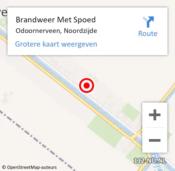 Locatie op kaart van de 112 melding: Brandweer Met Spoed Naar Odoornerveen, Noordzijde op 10 februari 2017 22:38
