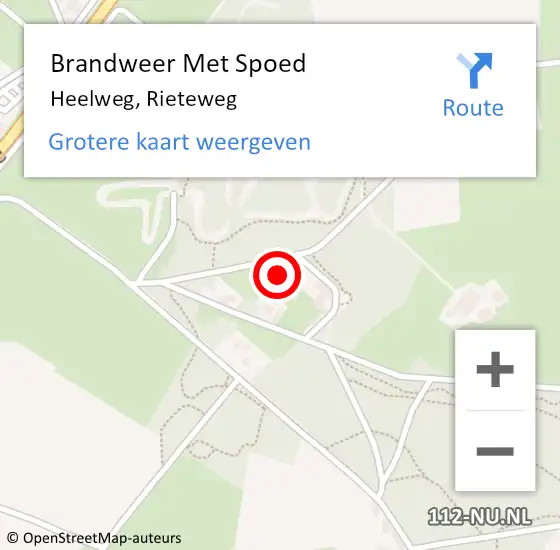 Locatie op kaart van de 112 melding: Brandweer Met Spoed Naar Heelweg, Rieteweg op 11 februari 2017 08:50