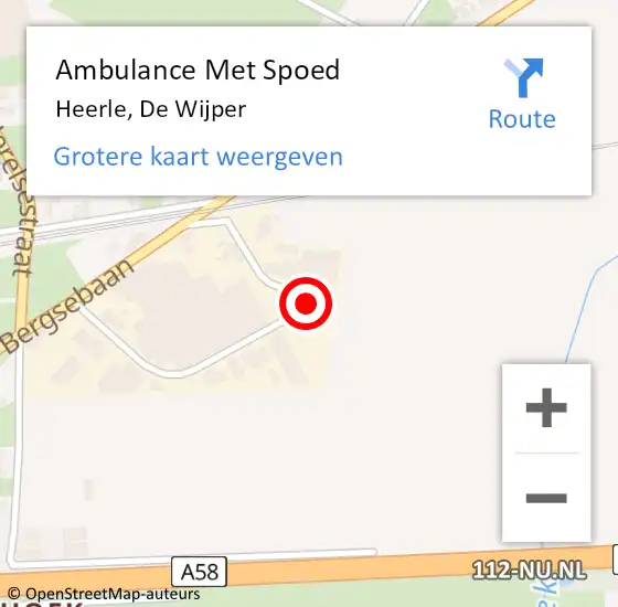 Locatie op kaart van de 112 melding: Ambulance Met Spoed Naar Heerle, De Wijper op 11 februari 2017 18:21