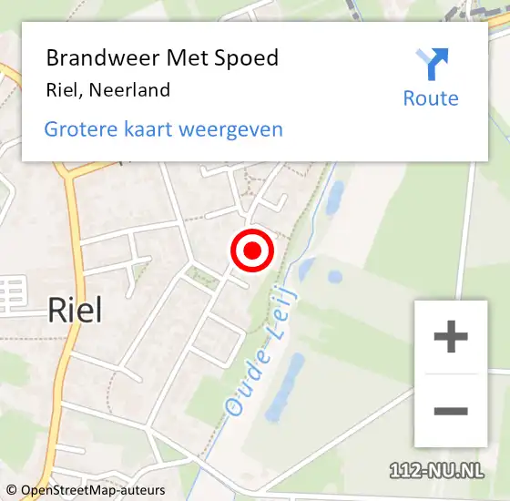 Locatie op kaart van de 112 melding: Brandweer Met Spoed Naar Riel, Neerland op 10 januari 2014 17:33