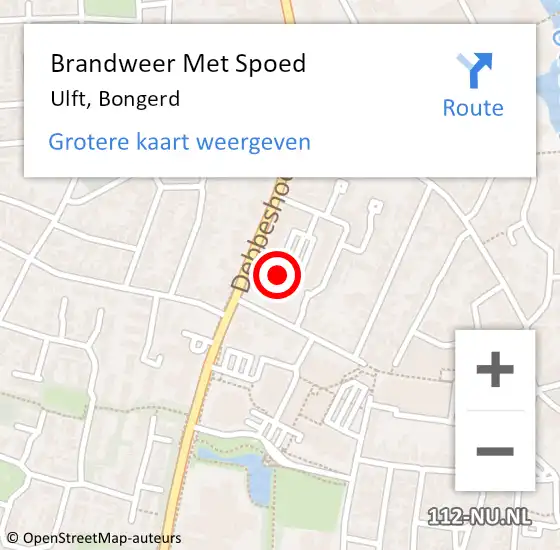 Locatie op kaart van de 112 melding: Brandweer Met Spoed Naar Ulft, Bongerd op 12 februari 2017 17:44