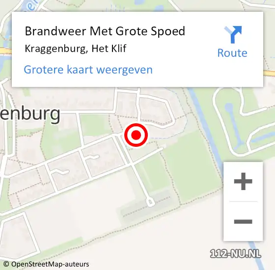 Locatie op kaart van de 112 melding: Brandweer Met Grote Spoed Naar Kraggenburg, Het Klif op 12 februari 2017 19:00