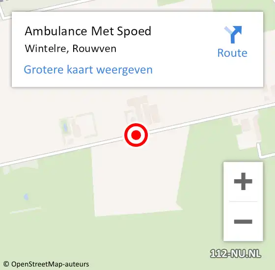 Locatie op kaart van de 112 melding: Ambulance Met Spoed Naar Wintelre, Rouwven op 13 februari 2017 07:12