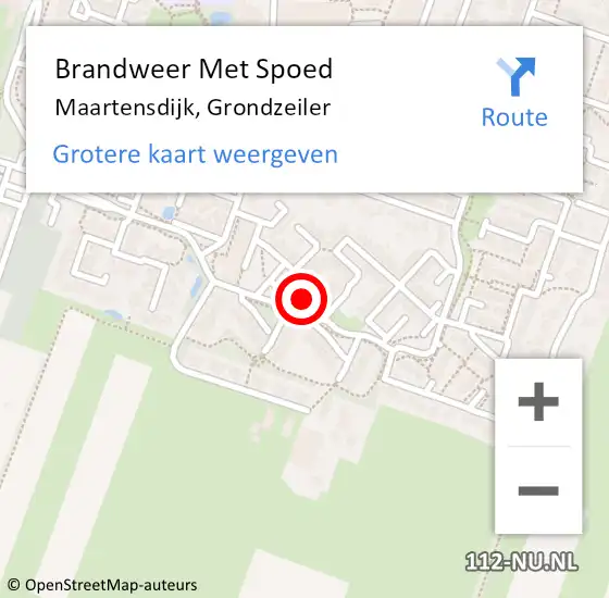 Locatie op kaart van de 112 melding: Brandweer Met Spoed Naar Maartensdijk, Grondzeiler op 14 februari 2017 03:19