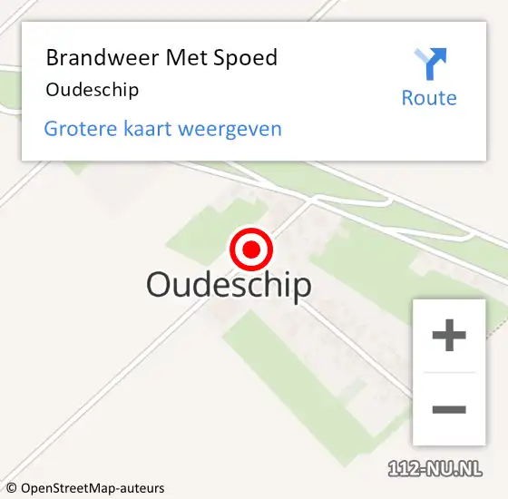 Locatie op kaart van de 112 melding: Brandweer Met Spoed Naar Oudeschip op 15 februari 2017 08:40