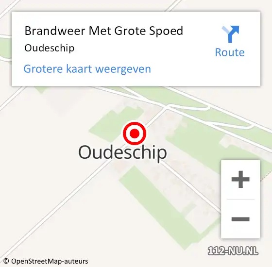 Locatie op kaart van de 112 melding: Brandweer Met Grote Spoed Naar Oudeschip op 15 februari 2017 08:41