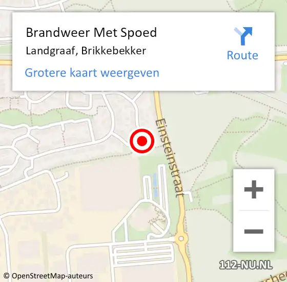 Locatie op kaart van de 112 melding: Brandweer Met Spoed Naar Landgraaf, Brikkebekker op 15 februari 2017 15:06