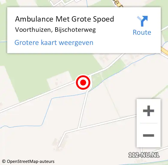 Locatie op kaart van de 112 melding: Ambulance Met Grote Spoed Naar Voorthuizen, Bijschoterweg op 15 februari 2017 15:13