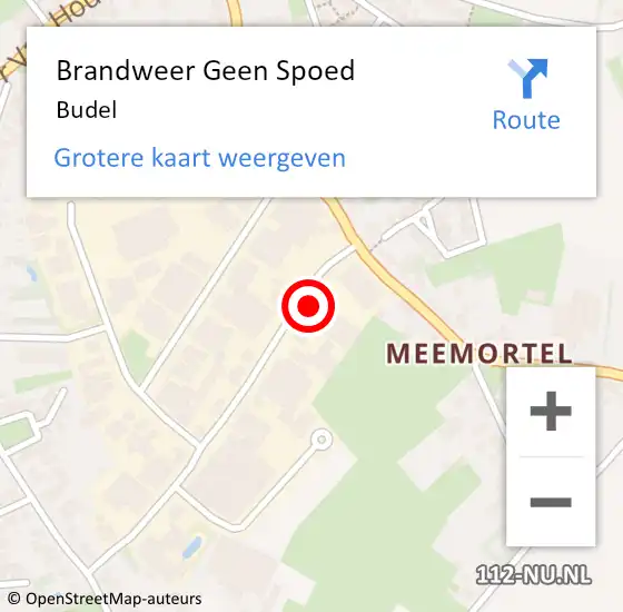 Locatie op kaart van de 112 melding: Brandweer Geen Spoed Naar Budel op 15 februari 2017 15:21