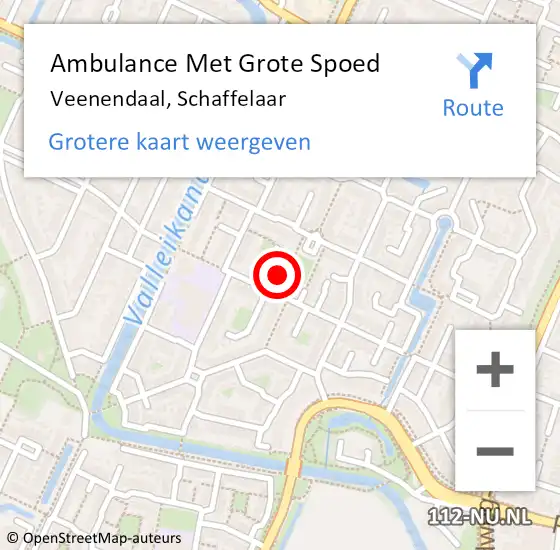 Locatie op kaart van de 112 melding: Ambulance Met Grote Spoed Naar Veenendaal, Schaffelaar op 15 februari 2017 15:57