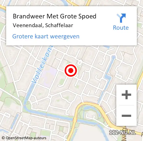 Locatie op kaart van de 112 melding: Brandweer Met Grote Spoed Naar Veenendaal, Schaffelaar op 15 februari 2017 15:57