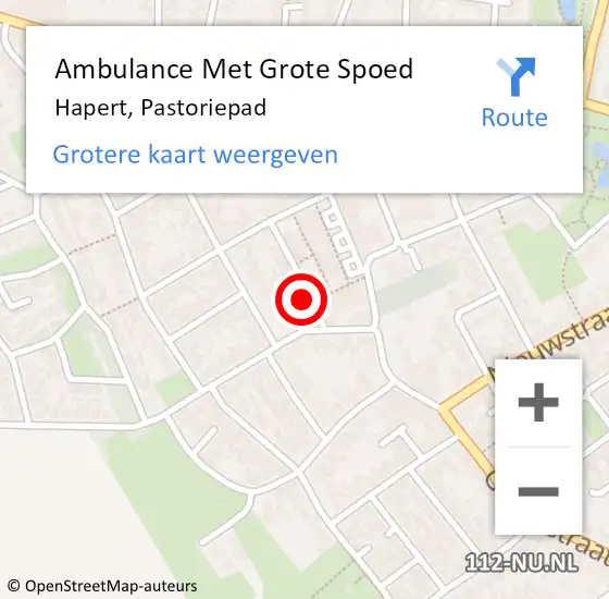 Locatie op kaart van de 112 melding: Ambulance Met Grote Spoed Naar Hapert, Pastoriepad op 16 februari 2017 05:38