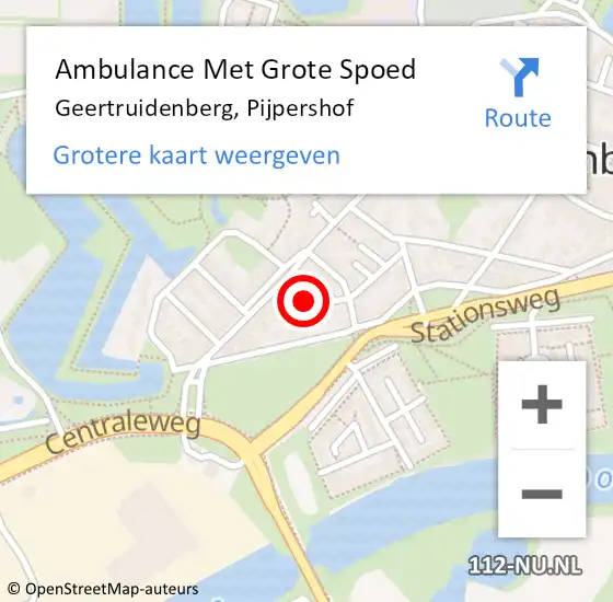 Locatie op kaart van de 112 melding: Ambulance Met Grote Spoed Naar Geertruidenberg, Pijpershof op 11 januari 2014 09:34