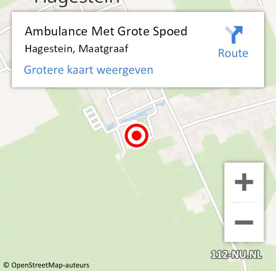 Locatie op kaart van de 112 melding: Ambulance Met Grote Spoed Naar Hagestein, Maatgraaf op 16 februari 2017 15:54