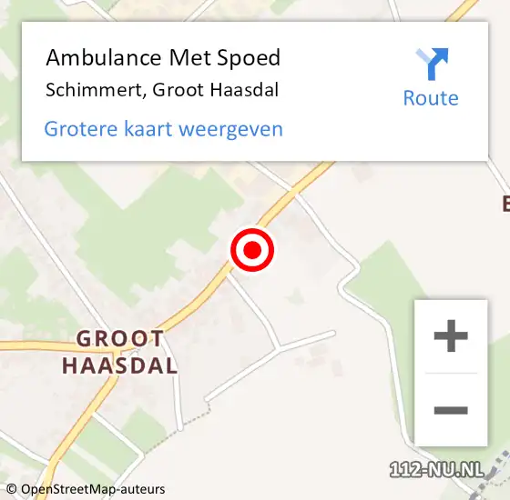 Locatie op kaart van de 112 melding: Ambulance Met Spoed Naar Schimmert, Groot Haasdal op 11 januari 2014 10:39