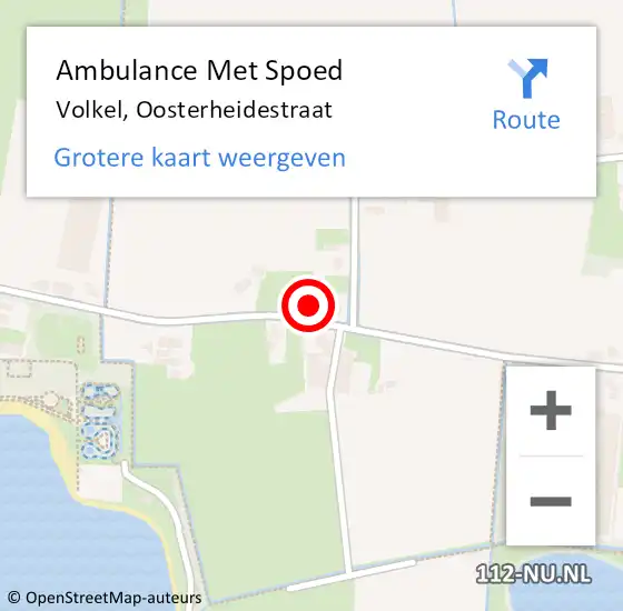 Locatie op kaart van de 112 melding: Ambulance Met Spoed Naar Volkel, Oosterheidestraat op 17 februari 2017 07:37