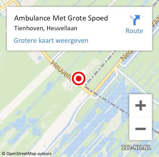 Locatie op kaart van de 112 melding: Ambulance Met Grote Spoed Naar Tienhoven, Heuvellaan op 17 februari 2017 11:44