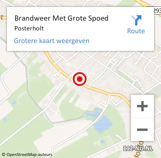 Locatie op kaart van de 112 melding: Brandweer Met Grote Spoed Naar Posterholt op 17 februari 2017 11:51