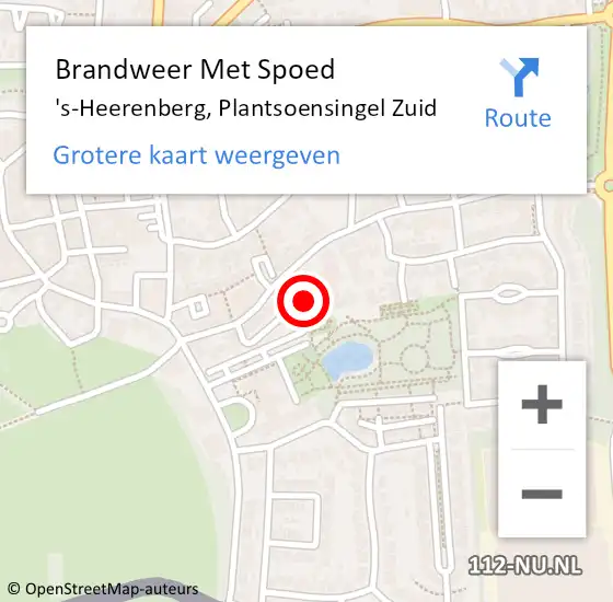 Locatie op kaart van de 112 melding: Brandweer Met Spoed Naar 's-Heerenberg, Plantsoensingel Zuid op 17 februari 2017 13:15