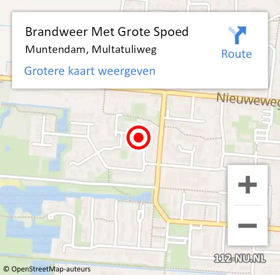 Locatie op kaart van de 112 melding: Brandweer Met Grote Spoed Naar Muntendam, Multatuliweg op 17 februari 2017 13:26