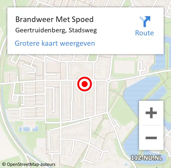 Locatie op kaart van de 112 melding: Brandweer Met Spoed Naar Geertruidenberg, Stadsweg op 18 februari 2017 09:55