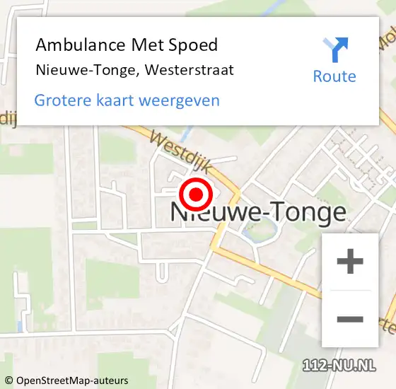 Locatie op kaart van de 112 melding: Ambulance Met Spoed Naar Nieuwe-Tonge, Westerstraat op 18 februari 2017 21:44