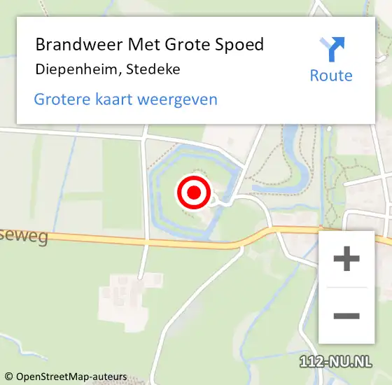 Locatie op kaart van de 112 melding: Brandweer Met Grote Spoed Naar Diepenheim, Stedeke op 19 februari 2017 13:43