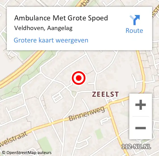 Locatie op kaart van de 112 melding: Ambulance Met Grote Spoed Naar Veldhoven, Aangelag op 19 februari 2017 18:21