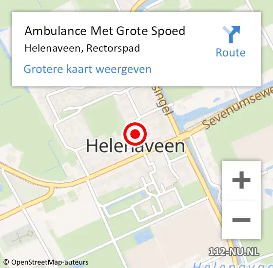 Locatie op kaart van de 112 melding: Ambulance Met Grote Spoed Naar Helenaveen, Rectorspad op 19 februari 2017 18:33
