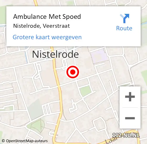 Locatie op kaart van de 112 melding: Ambulance Met Spoed Naar Nistelrode, Veerstraat op 20 februari 2017 09:34