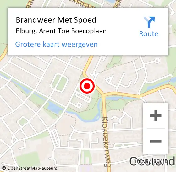 Locatie op kaart van de 112 melding: Brandweer Met Spoed Naar Elburg, Arent Toe Boecoplaan op 20 februari 2017 10:12