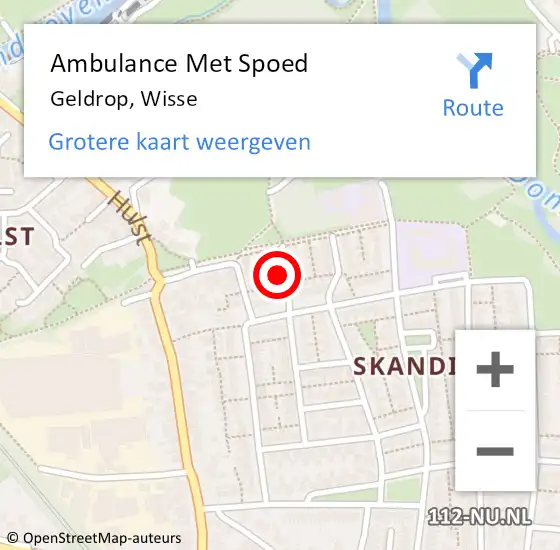 Locatie op kaart van de 112 melding: Ambulance Met Spoed Naar Geldrop, Wisse op 20 februari 2017 22:43