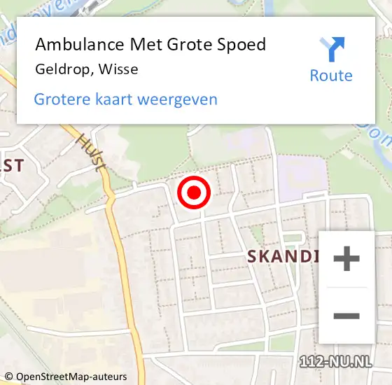 Locatie op kaart van de 112 melding: Ambulance Met Grote Spoed Naar Geldrop, Wisse op 20 februari 2017 22:49
