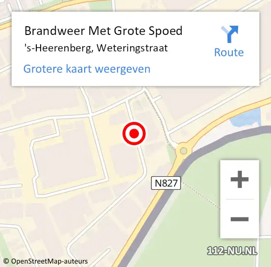 Locatie op kaart van de 112 melding: Brandweer Met Grote Spoed Naar 's-Heerenberg, Weteringstraat op 21 februari 2017 07:07